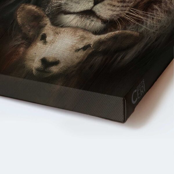 Jesus Painting Poster: Lion of Judah & Lamb of God Home Decor Gift for Christian – Wall Art Prints
