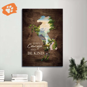 Jesus Portrait Poster Home Decor Gift - Stunning Cave & Green Forest Art for Christians - Encouraging and Inspirational