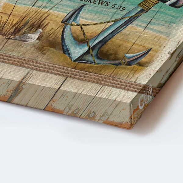 Jesus Anchor Portrait Poster: Christian Home Decor Gift for Faithful Souls