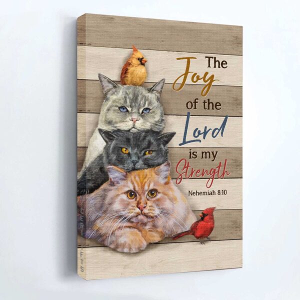 Christian Home Decor Gifts: Jesus & Cardinal Portrait Posters – Joy of the Lord is My Strength