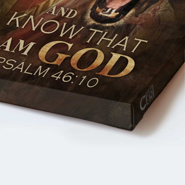 Jesus Lion of Judah Portrait Poster – Christian Home Decor Gift – Be Still and Know God