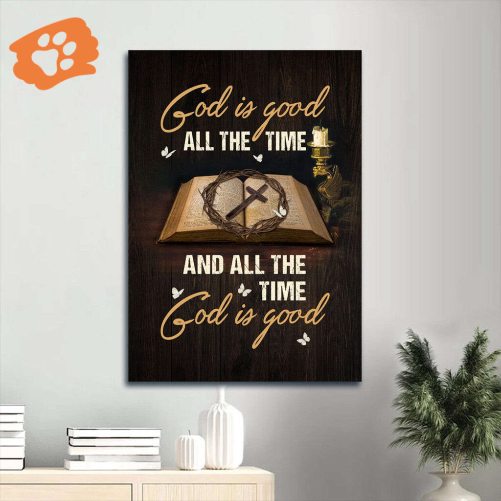 Antique Jesus Portrait Poster: Home Decor Gift for Christian- God Is Good All The Time Antique Jesus Portrait Poster: Home Decor Gift for Christian- God Is Good All The Time