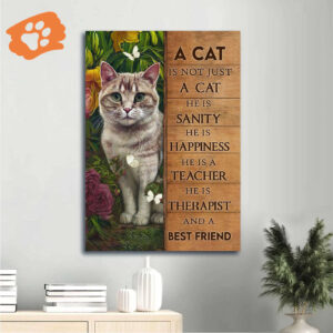 Jesus Portrait Poster & Cat Drawing Home Decor Gift for Christian - Beautiful Butterfly & Flower Garden Art