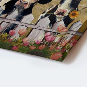 Jesus Portrait Poster Home Decor Gift - Beautiful Cow Windmill Old Barn - Gift for Christian 1