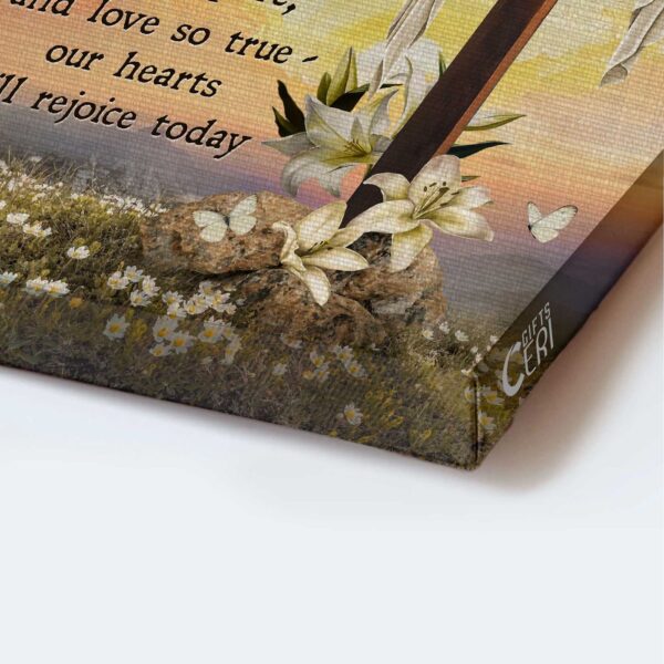 Jesus Portrait Poster Home Decor Gift – Cross Lily Flower Sunset US Flag – Gift for Christian – Amazing Grace