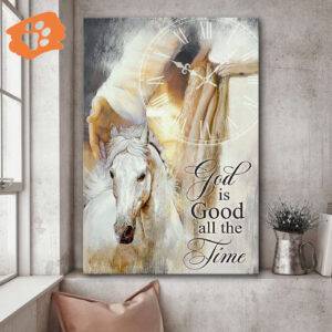 Jesus Portrait Poster Home Decor Gift - Beautiful Horse  Poster Home Decor Gift for Christians - God is Good All the Time