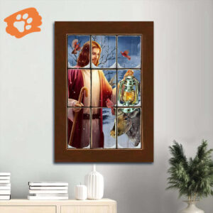Beautiful Jesus Portrait Poster - Christmas Night Lantern Home Decor Gift for Christian