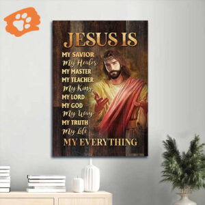 Beautiful Jesus Portrait Poster - Home Decor Gift for Christian - Savior Healer Everything