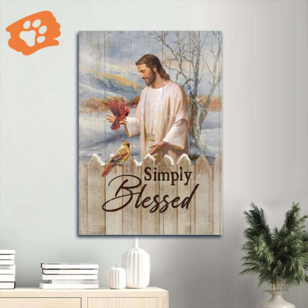 Beautiful Jesus Portrait Poster: Winter Forest  Poster Home Decor Gift Home Decor Gift for Christian – Simply Blessed
