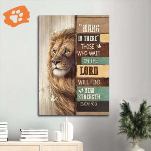 Jesus Portrait Poster: Stunning Lion Artwork & White Butterfly  Poster Home Decor Gift - Perfect Christian Home Decor Gift