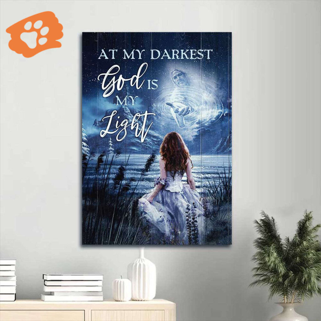 Beautiful Jesus Portrait Poster – Home Decor Gift for Christians – Night Sky & Girl Art Beautiful Jesus Portrait Poster – Home Decor Gift for Christians – Night Sky & Girl Art