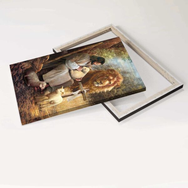 Jesus Lion of Judah Lamb of God Poster – Christian Home Decor Gift
