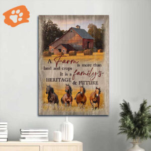 Jesus Portrait & Running Horse Poster Home Decor Gift - Gift For Christian - Farm Landscape Art