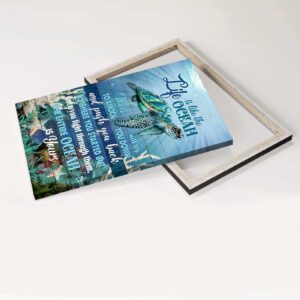 Christian Home Decor: Jesus Portrait Poster with Sea Turtle and Ocean Theme - Perfect Gift for Christians 1