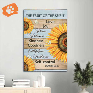 Jesus Portrait Poster Home Decor Gift - Sunflower & Butterfly Painting - Christian Gift