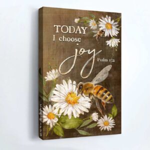 Religious Home Decor Gifts: Jesus & Joy Portrait Posters with Bee and Daisy Flowers - Perfect Gift for Christians 1