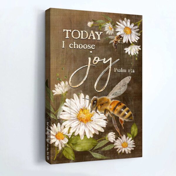 Religious Home Decor Gifts: Jesus & Joy Portrait Posters with Bee and Daisy Flowers – Perfect Gift for Christians