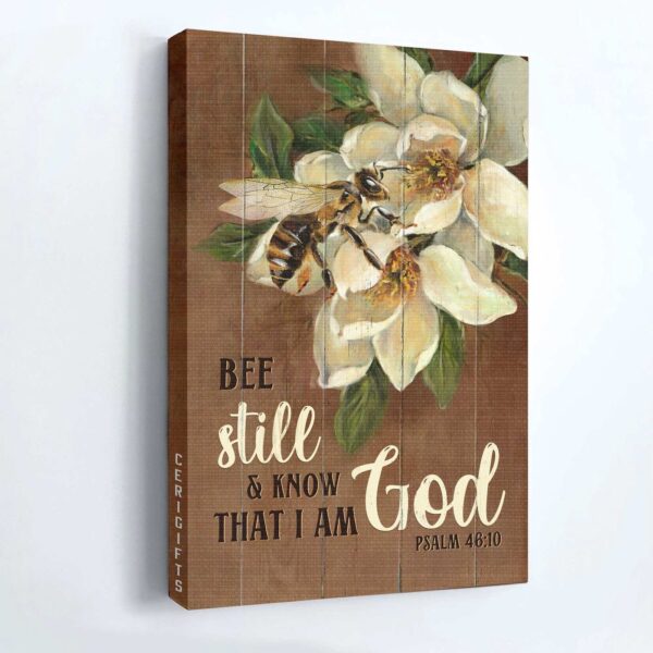 Christian Home Decor Gift: Jesus Portrait & Bee Still and Know Poster