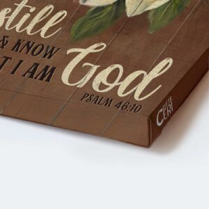 Christian Home Decor Gift: Jesus Portrait & Bee Still and Know Poster 3