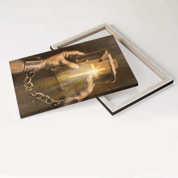 Jesus Portrait Poster Home Decor Gift – Christian Bible Art with Light Cross