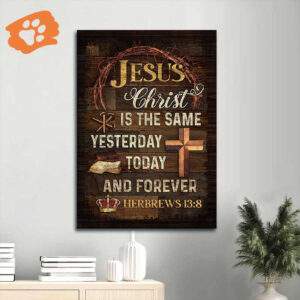 Jesus Portrait Poster - Bible Verse Home Decor Gift for Christian - Crown of Thorns - Jesus Christ Quote