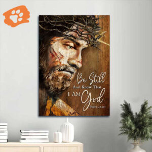 Christian Home Decor Gift: Jesus & Bible Verse Portrait Poster - Inspirational Religious Art