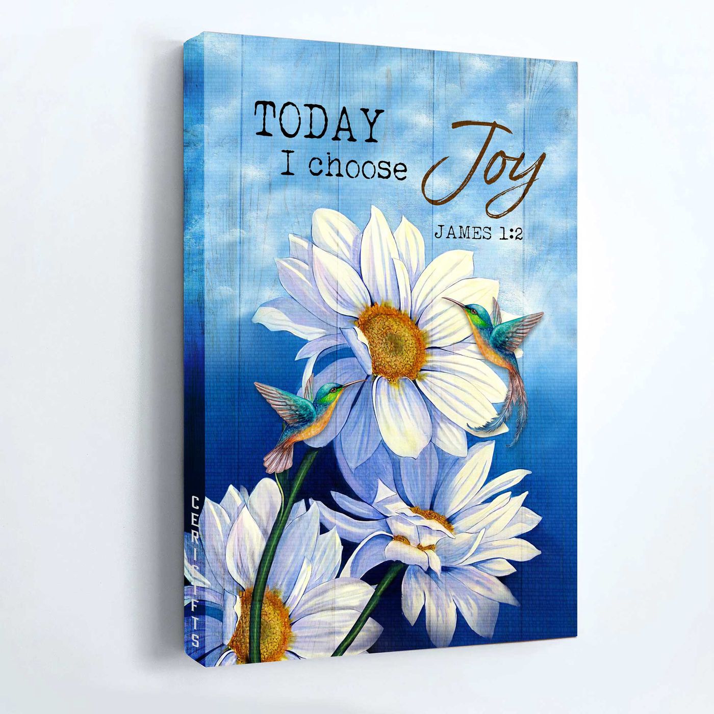 Colorful Jesus & Hummingbird Portrait Poster – Christian Home Decor Gift