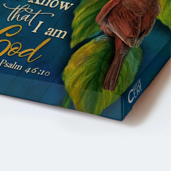 Christian Home Decor Gift – Jesus & Cardinal Portrait Poster Set with Sunflower – Be Still and Know God Wall Art