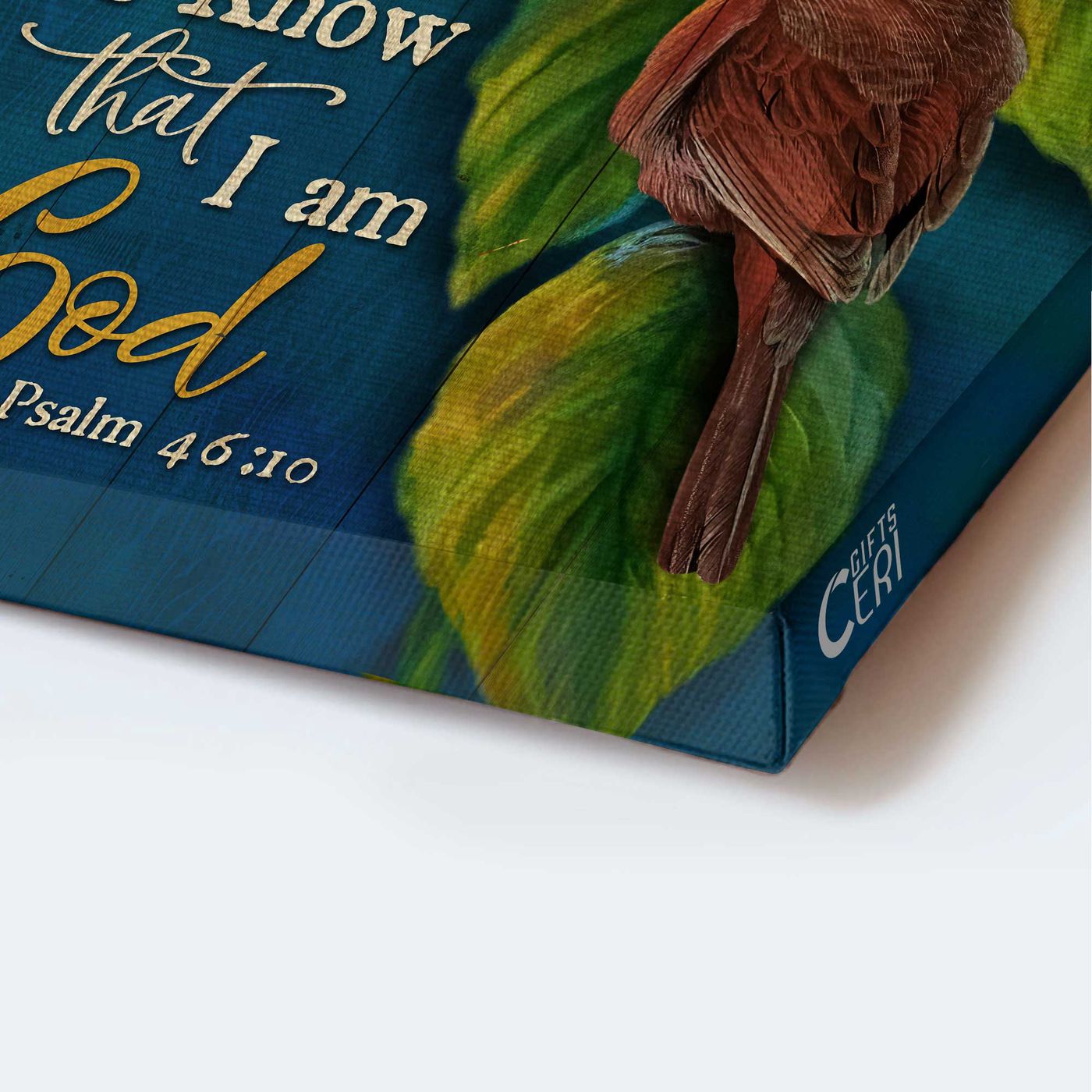 Christian Home Decor Gift – Jesus & Cardinal Portrait Poster Set with Sunflower – Be Still and Know God Wall Art