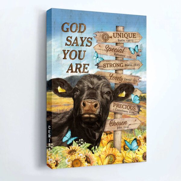 Unique Jesus Portrait Poster – Black Cow Sunflower Field  Poster Home Decor Gift Wall Art Gift for Christians