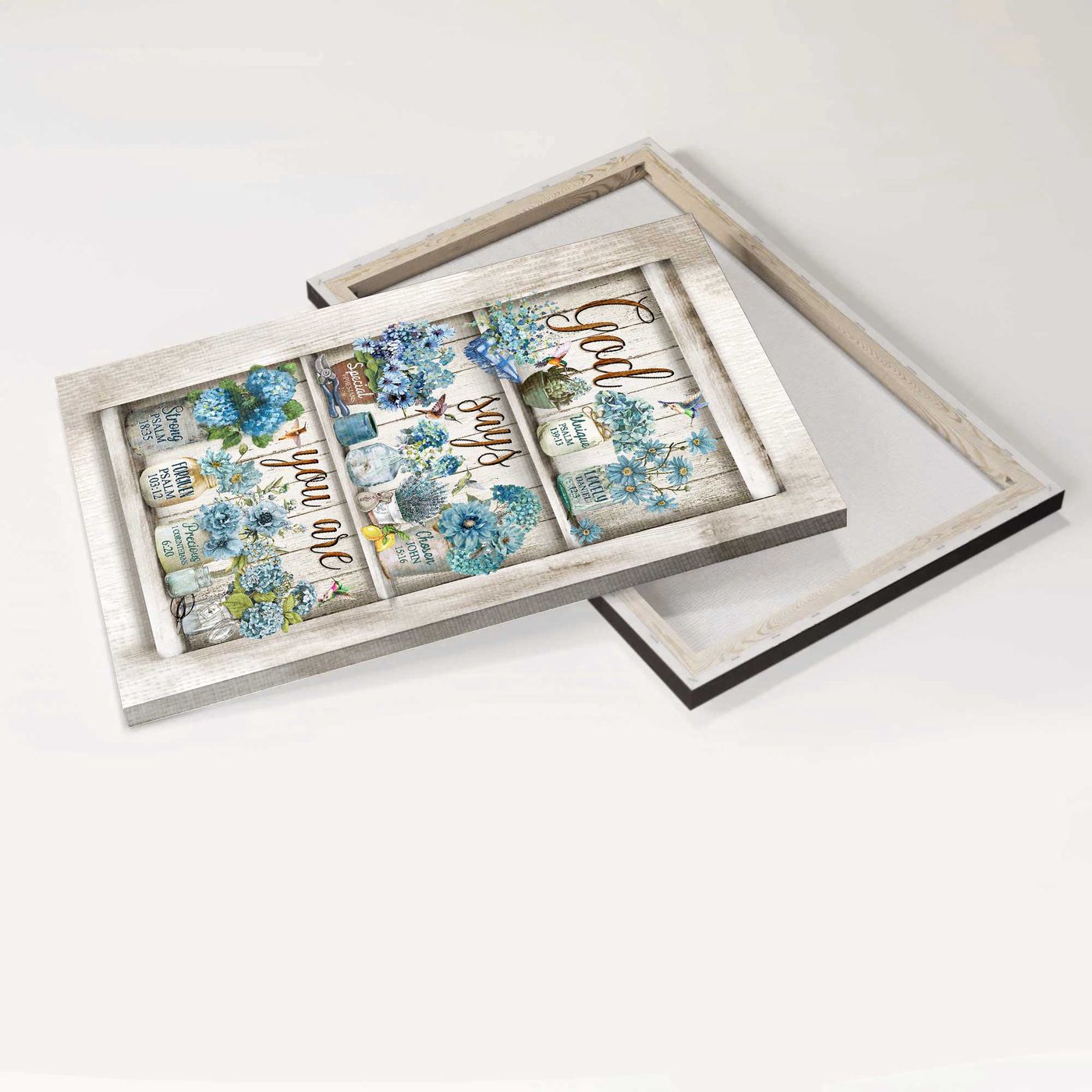 Jesus Portrait Poster Home Decor Gift – Blue Flower Painting with Watercolor Hummingbird – Christian Gift Jesus Portrait Poster Home Decor Gift – Blue Flower Painting with Watercolor Hummingbird – Christian Gift