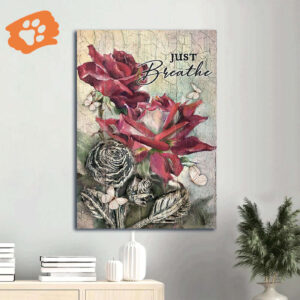 Jesus Portrait Poster Home Decor Gift - Red Rose Butterfly  Poster Home Decor Gift - Christian Gift