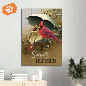 Christian Home Decor Gifts: Jesus Portrait Cardinal Drawing Pinecone Painting Poster
