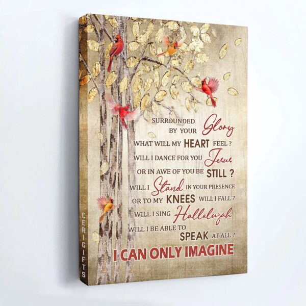 Christian Home Decor Gift: Jesus Gold Poplar Tree I Can Only Imagine Portrait Poster