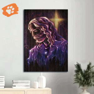 Jesus Portrait Poster - Christ the Redeemer Religious Art - Serenity Prayer - Inspirational Gift for Christian Home Decor