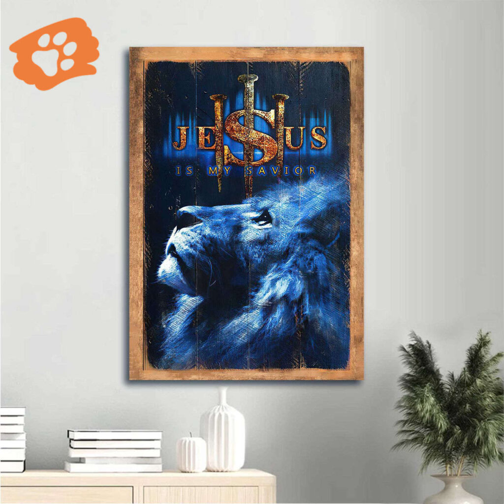 Jesus & Lion of Judah Portrait Poster Home Decor – Christian Wall Art Gift with Faith & God – Framed Savior Art Jesus & Lion of Judah Portrait Poster Home Decor – Christian Wall Art Gift with Faith & God – Framed Savior Art