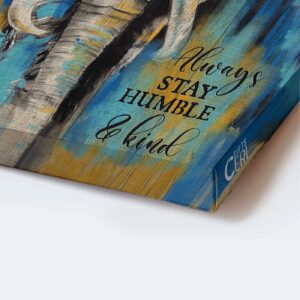 Jesus Portrait Poster: Strong Elephant Painting Gift for Christian Home Decor - Stay Humble and Kind 1