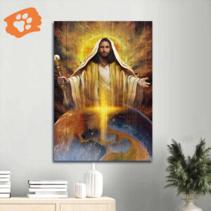 Jesus Portrait Poster Home Decor Gift - Inspirational Christian Gift
