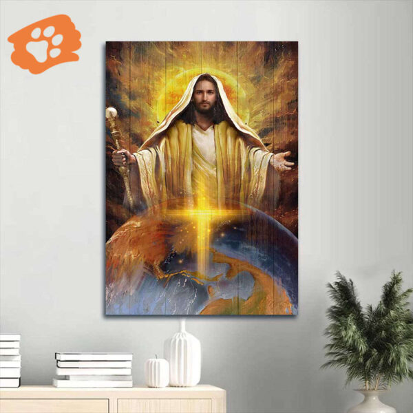 Jesus Portrait Poster Home Decor Gift – Inspirational Christian Gift