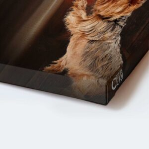 Jesus and Yorkshire Terrier Hand-Painted Portrait Poster - Unique Christian Home Decor Gift 1
