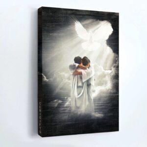Christian Jesus Portrait Poster - Mystic Light Dove Home Decor Gift for Wall Art 1