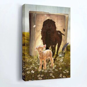 Jesus Lamb of God & White Butterfly Portrait Poster - Inspirational Christian Home Decor Gift 3
