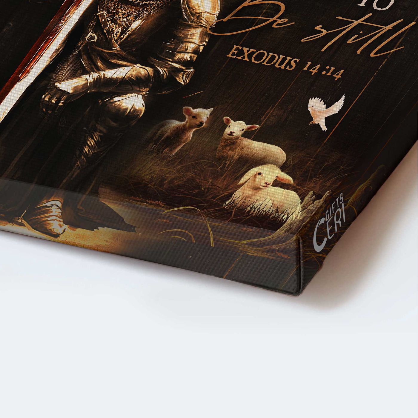 Christian Home Decor Gift: Jesus Portrait Poster – Lambs of God Lion of Judah Knight of God – The Lord Will Fight For You Christian Home Decor Gift: Jesus Portrait Poster – Lambs of God Lion of Judah Knight of God – The Lord Will Fight For You