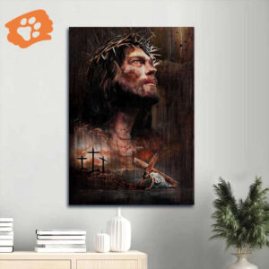 Life of Jesus Poster - Cross Crown of Thorns Home Decor Gift for Christians