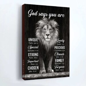 Jesus Portrait Poster Home Decor Gift - Lion of Judah Cross Christian Wall Art 1