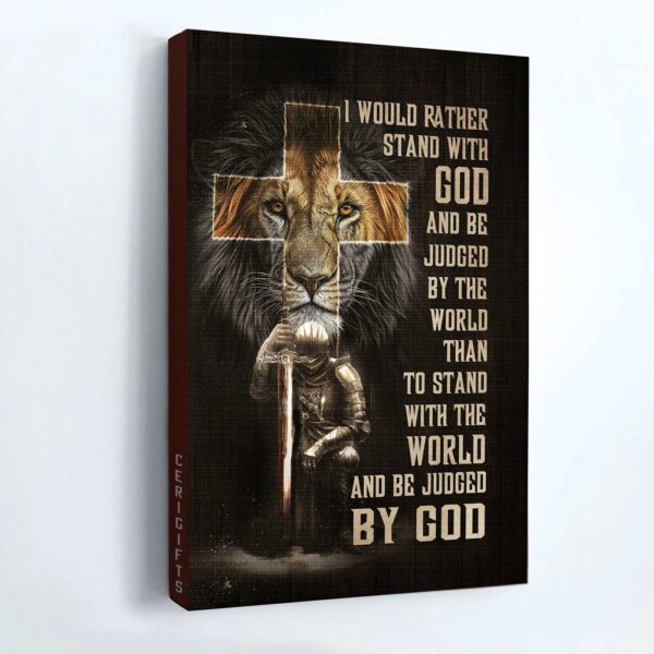 Jesus Lion of Judah Cross Warrior  Poster Home Decor Gift Poster – Christian Home Decor Gift