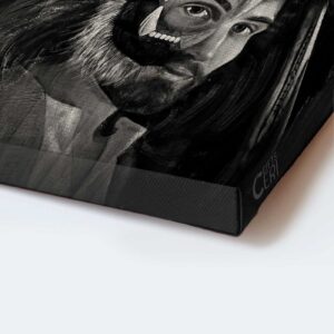 Jesus Lion of Judah Portrait Poster - Black & White Christian Home Decor Gift 1