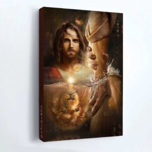 Lion of Judah Jesus Portrait Poster - Christian Home Decor Gift Prints 1