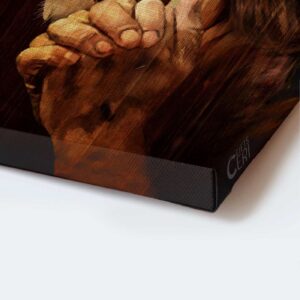 Jesus Portrait Poster - Lion of Judah Painting for Christian Home Decor Gift 1