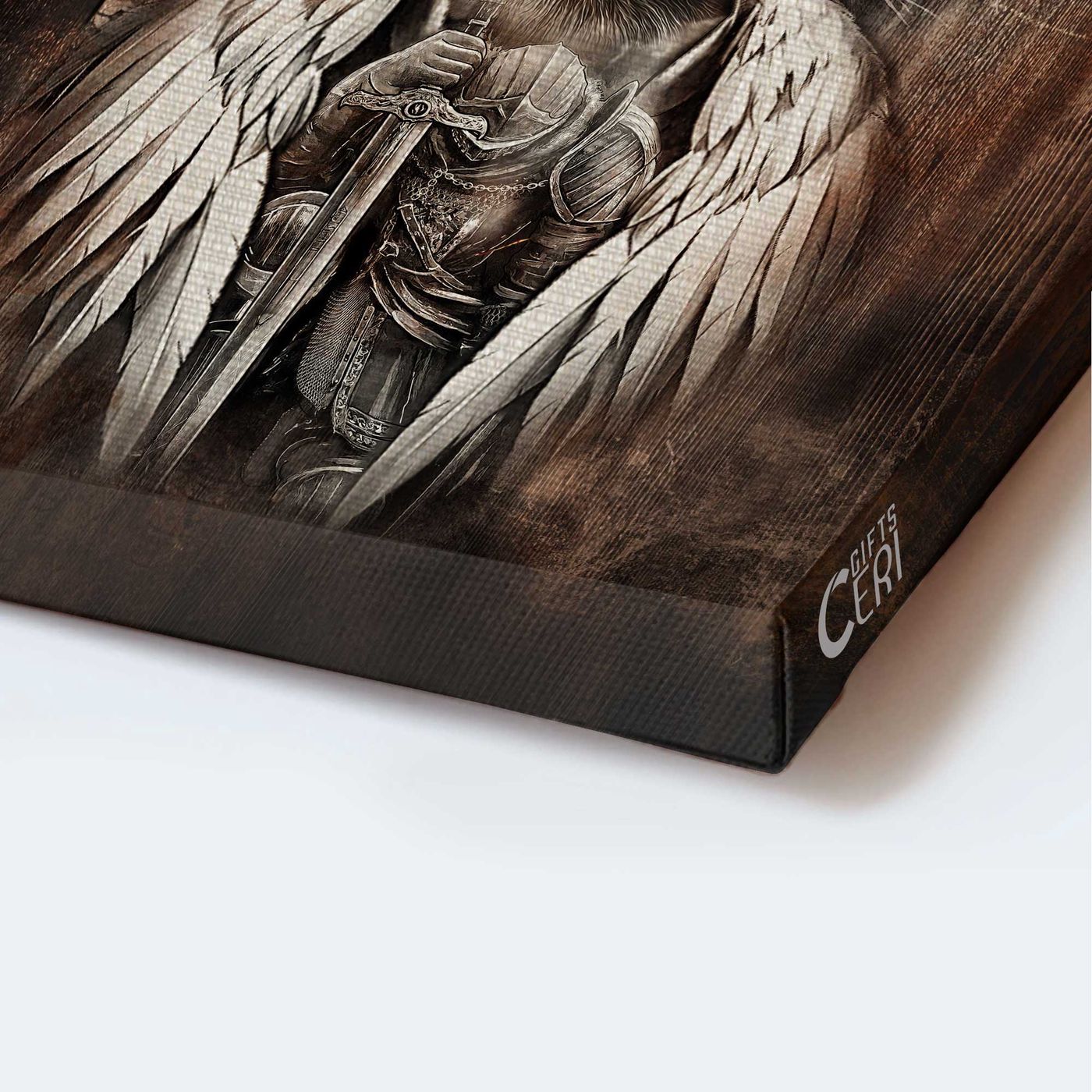 Jesus Portrait Poster Home Decor Gift – Lion of Judah Warrior with Wings – Christian Wall Art